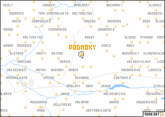 map of Podmoky