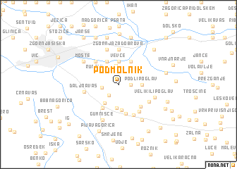 map of Podmolnik