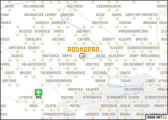 map of Podmoráň