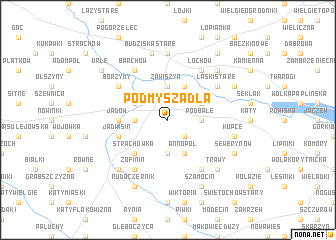 map of Podmyszadła