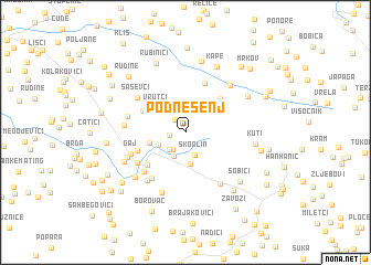 map of Podnesenj