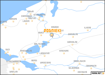 map of Podnieki