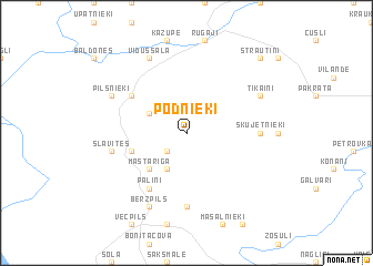 map of Podnieki