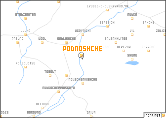 map of Podnoshche