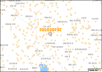 map of Podogorač
