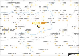 map of Podolany