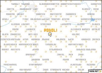 map of Podolí