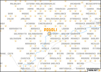 map of Podolí