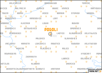 map of Podolí