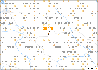 map of Podolí