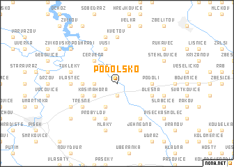 map of Podolsko