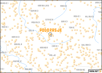 map of Podorašje