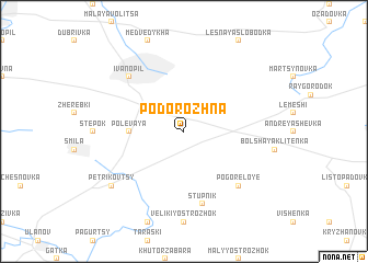 map of Podorozhna