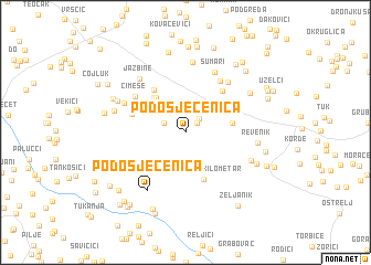 map of Podosječenica
