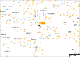 map of Podovi