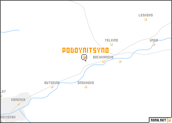 map of Podoynitsyno