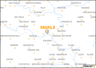 map of Podpíla