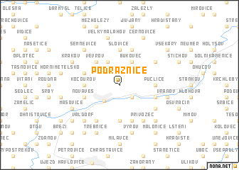 map of Podražnice