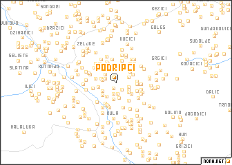 map of Podripci