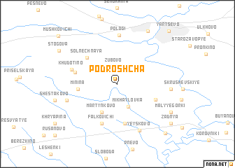 map of Podroshcha