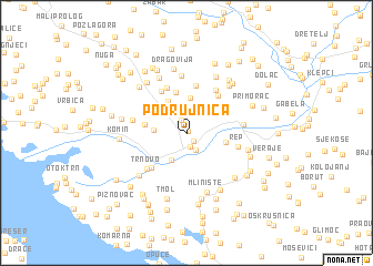map of Podrujnica