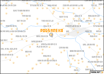 map of Podsmreka