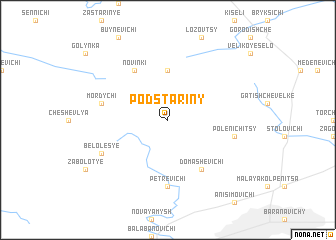 map of Podstariny