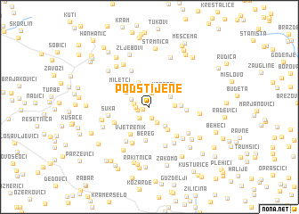 map of Podstijene