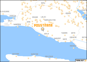 map of Podstrana