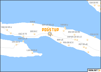 map of Podstup