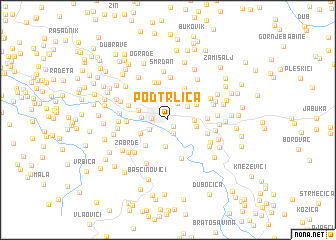 map of Podtrlica