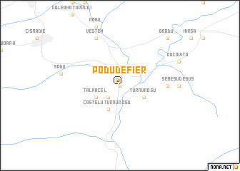 map of Podu de Fier