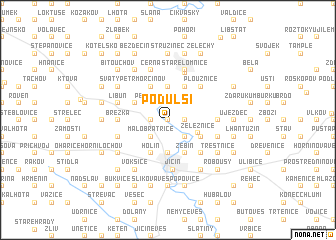 map of Podŭlší