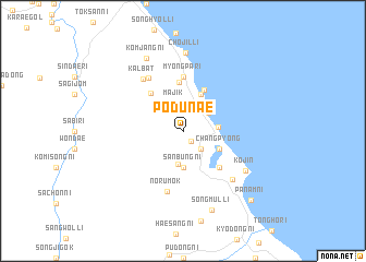 map of Pŏdŭnae