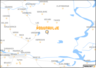 map of Podunavlje