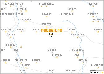 map of Podusilʼna