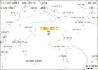 map of Podvožić