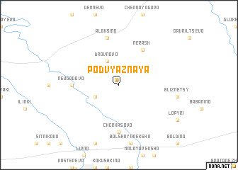 map of Podvyaznaya