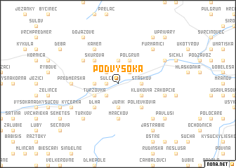 map of Podvysoká