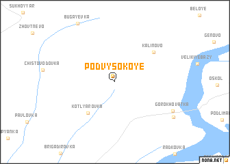 map of Podvysokoye