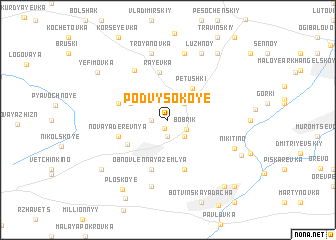 map of Podvysokoye