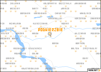 map of Podwierzbie