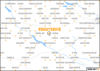 map of Podwysokie