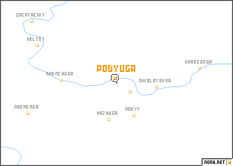 map of Podyuga