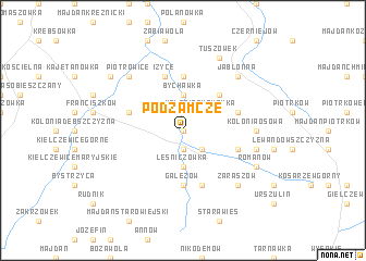 map of Podzamcze