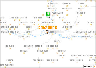 map of Podzámok