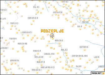 map of Podžeplje