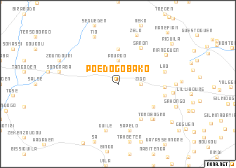 map of Poédogo Bako