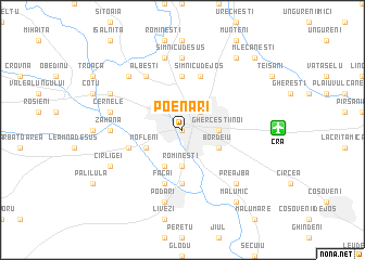 map of Poenari