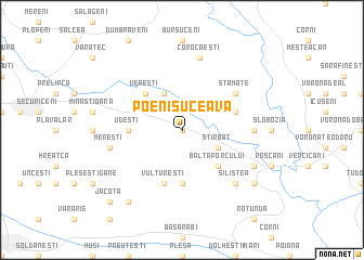 map of Poeni-Suceava